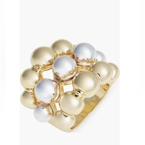 Gold and Silver Women's Bubble Stacked Ring